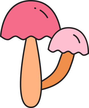 Mantar Simgesi İllüstrasyon Klibi