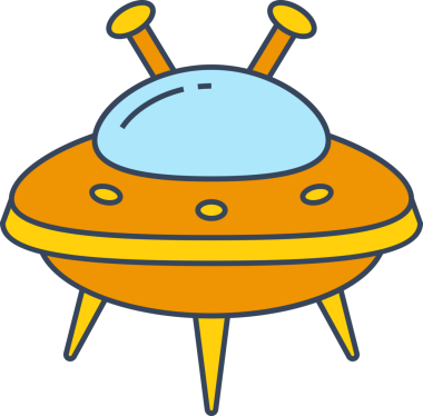 UFO uçan uzay gemisi simgesi