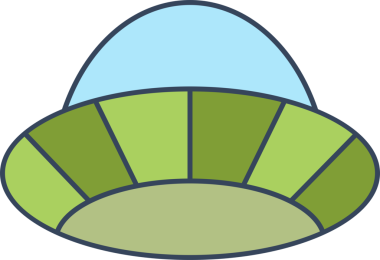 UFO uçan uzay gemisi simgesi