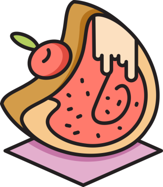 pasta ve fırın ikonu illüstrasyonu