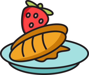 pasta ve fırın ikonu illüstrasyonu