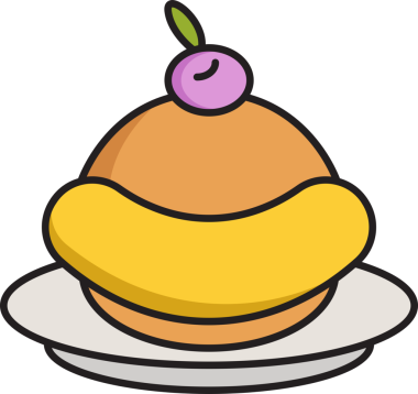 pasta ve fırın ikonu illüstrasyonu