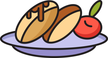 pasta ve fırın ikonu illüstrasyonu