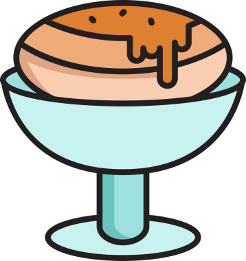 pasta ve fırın ikonu illüstrasyonu