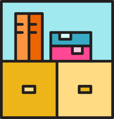 Kitaplık Simgesi İllüstrasyon Clipart