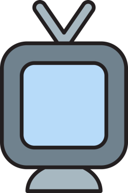 Televizyon Simgesi İllüstrasyonu Clipart
