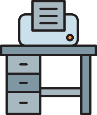 Tablo Simgesinde Yazıcı Clipart