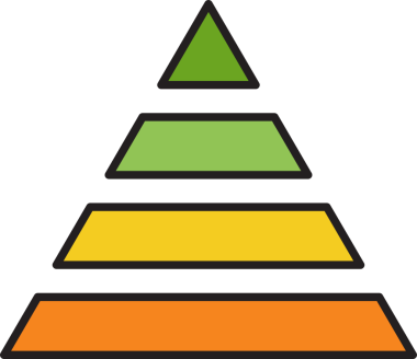 Piramit Grafik Simgesi İllüstrasyonu