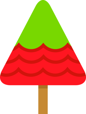 Noel ağacı simgesini illüstrasyon