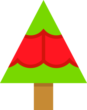 Noel ağacı simgesini illüstrasyon