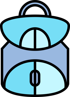 Okul Çantası Simge İllüstrasyon Klibi
