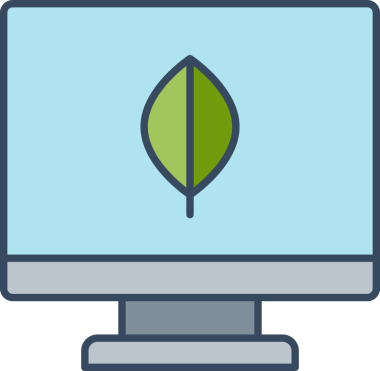 Masaüstü Bilgisayarı ve Yaprak Simgesi