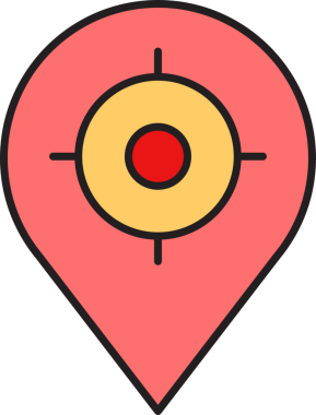 Harita Pin ve Hedef Simgesi