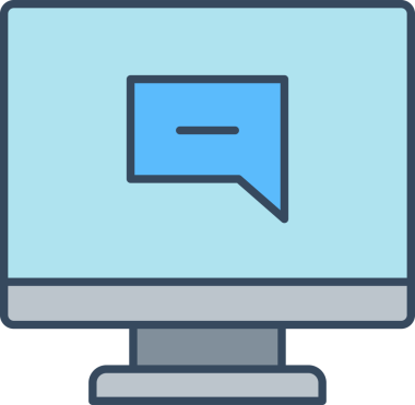 Masaüstü Bilgisayarı ve İleti Simgesi