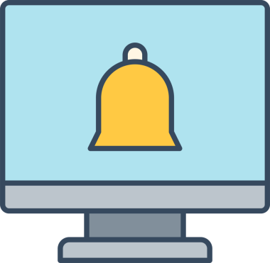 Masaüstü Bilgisayarı ve Çan Simgesi