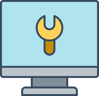 Masaüstü Bilgisayarı ve Kıvrık Simgesi