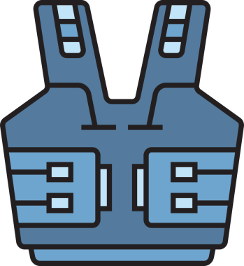 Kurşun geçirmez yelek simgesi