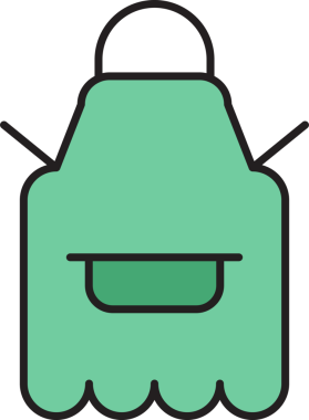 Önlük Simgesi İllüstrasyon Clipart