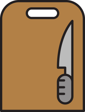 Bıçak ve Kesme Tahtası Simgesi