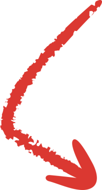 Kırmızı Doodle Ok Sembolü