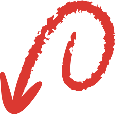 Kırmızı Grunge Ok Sembolü