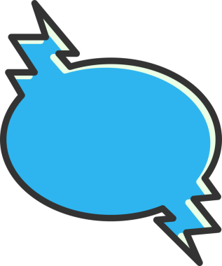 Mavi Konuşma Baloncuğu İllüstrasyonu