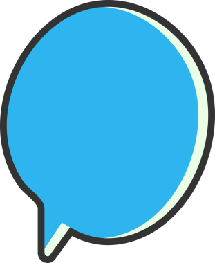 Mavi Konuşma Baloncuğu İllüstrasyonu