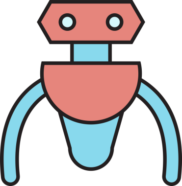 Şirin Robot Karakteri Clipart