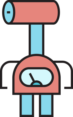 Şirin Robot Karakteri Clipart