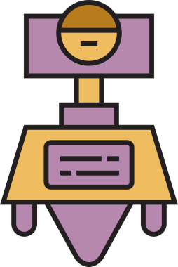 Şirin Robot Karakteri Clipart