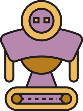 Şirin Robot Karakteri Clipart