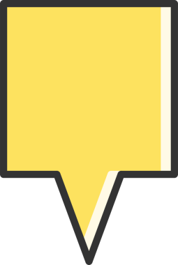 Sarı Konuşma Baloncuğu İllüstrasyonu