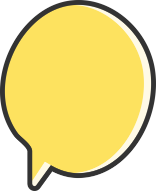 Sarı Konuşma Baloncuğu İllüstrasyonu