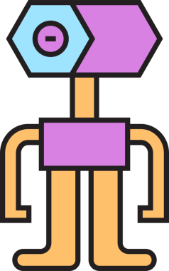 Robot Simgesi İllüstrasyonu Clipart