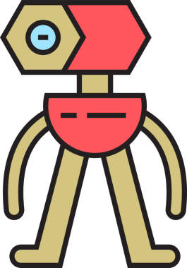 Robot Simgesi İllüstrasyonu Clipart