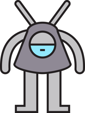 Çizgi Robot Avatar Çizimi