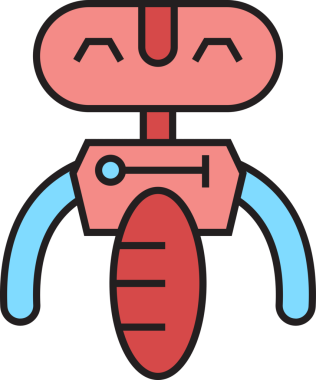 Çizgi Robot Avatar Çizimi