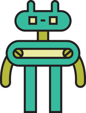 Çizgi Robot Avatar Çizimi