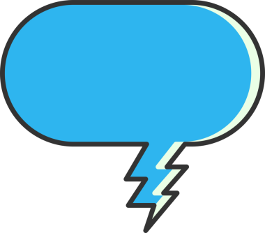 Mavi Çizgi Roman Konuşma Baloncuğu