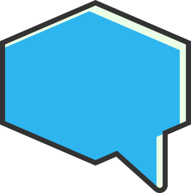 Mavi Çizgi Roman Konuşma Baloncuğu