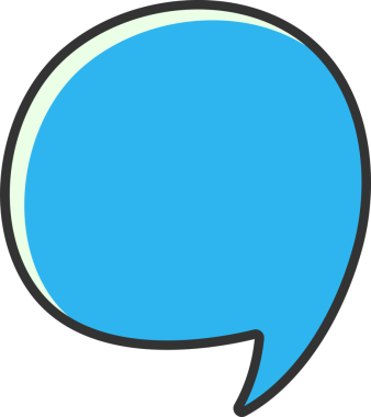 Mavi Çizgi Roman Konuşma Baloncuğu