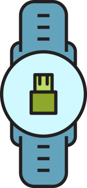 Smartwatch ve Usb Eklenti Simgesi