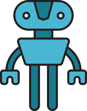 Çizgi Robot Simgesi Clipart