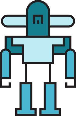 Çizgi Robot Simgesi Clipart