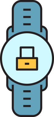 Smartwatch ve Lock Simgesi