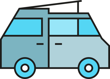 Motorlu Ev ve Eğlence Aracı Karavanı Simgesi