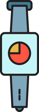 Smartwatch ve Pie Grafik Simgesi