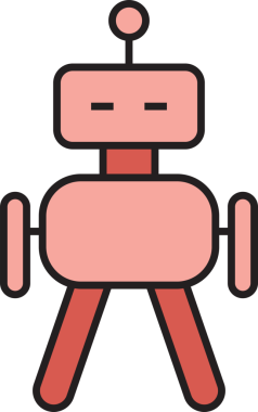 Robot Karakter Simgesi Clipart