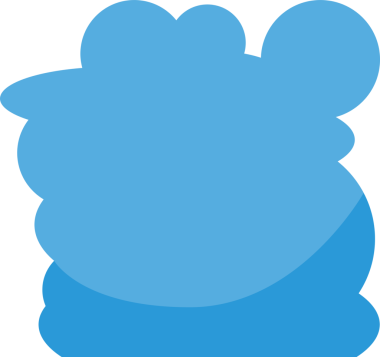 Mavi Bulut Çizimi Clipart