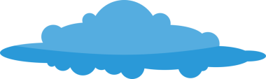 Mavi Bulut Çizimi Clipart